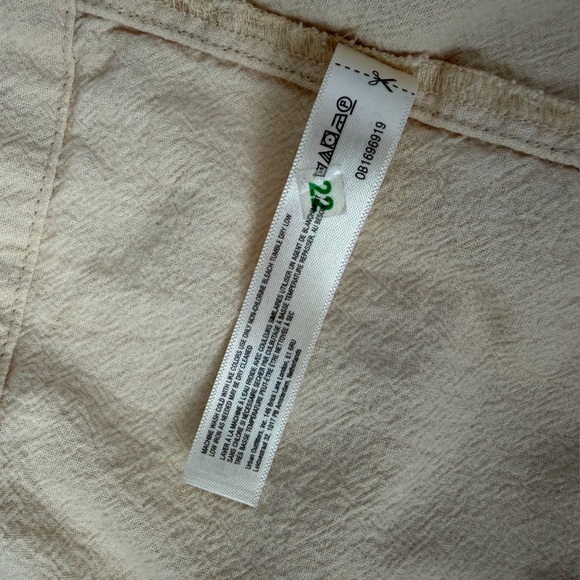 Free People Dunes All The Things Cream Cotton Boho Peasant Midi Skirt Sz S - Picture 4 of 7